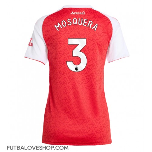 Dres Arsenal Cristhian Mosquera #3 Domáci pre Ženy 2025-26 Krátky Rukáv